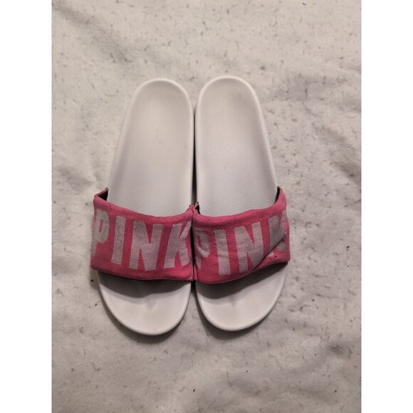 VICTORIA'S SECRET PINK Women's Seamless Slides Sandals Shoes Size L - Picture 1 of 6
